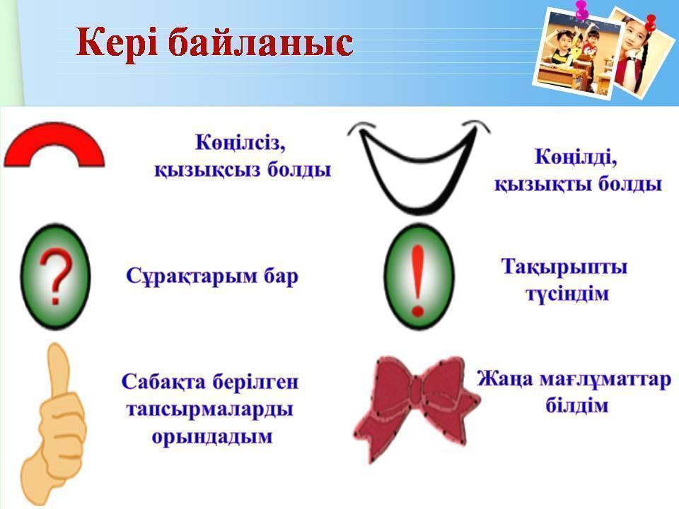 Кері байланыс баяндама