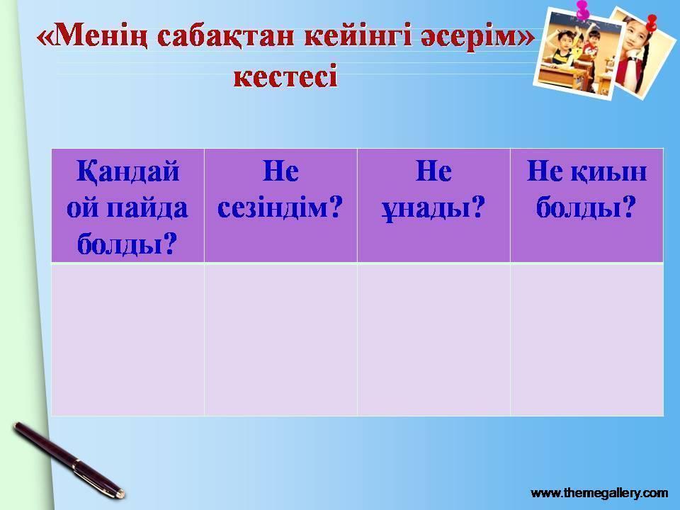 Кері байланыс баяндама